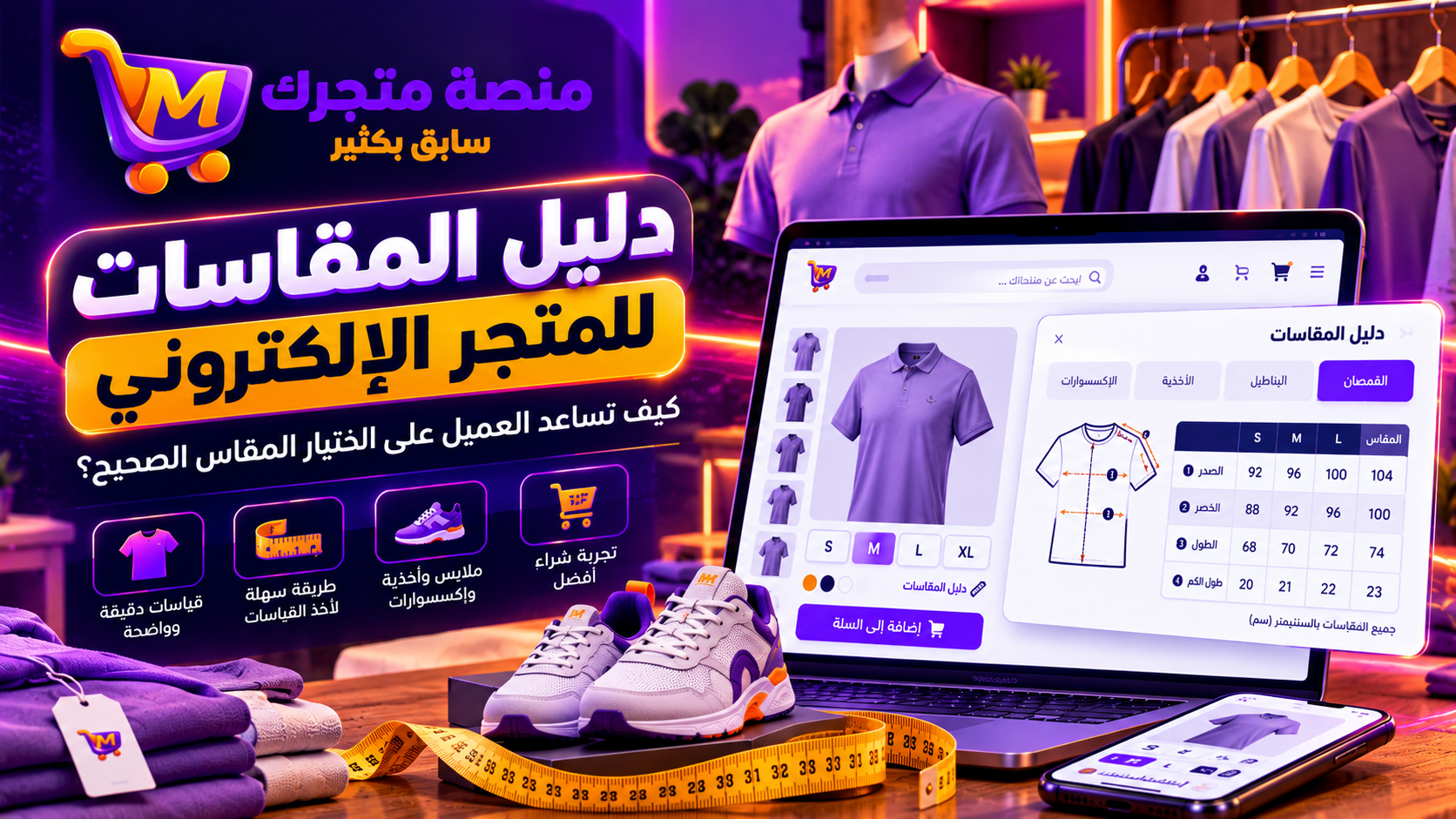 دليل المقاسات للمتجر الإلكتروني: كيف تساعد العميل على اختيار المقاس الصحيح؟