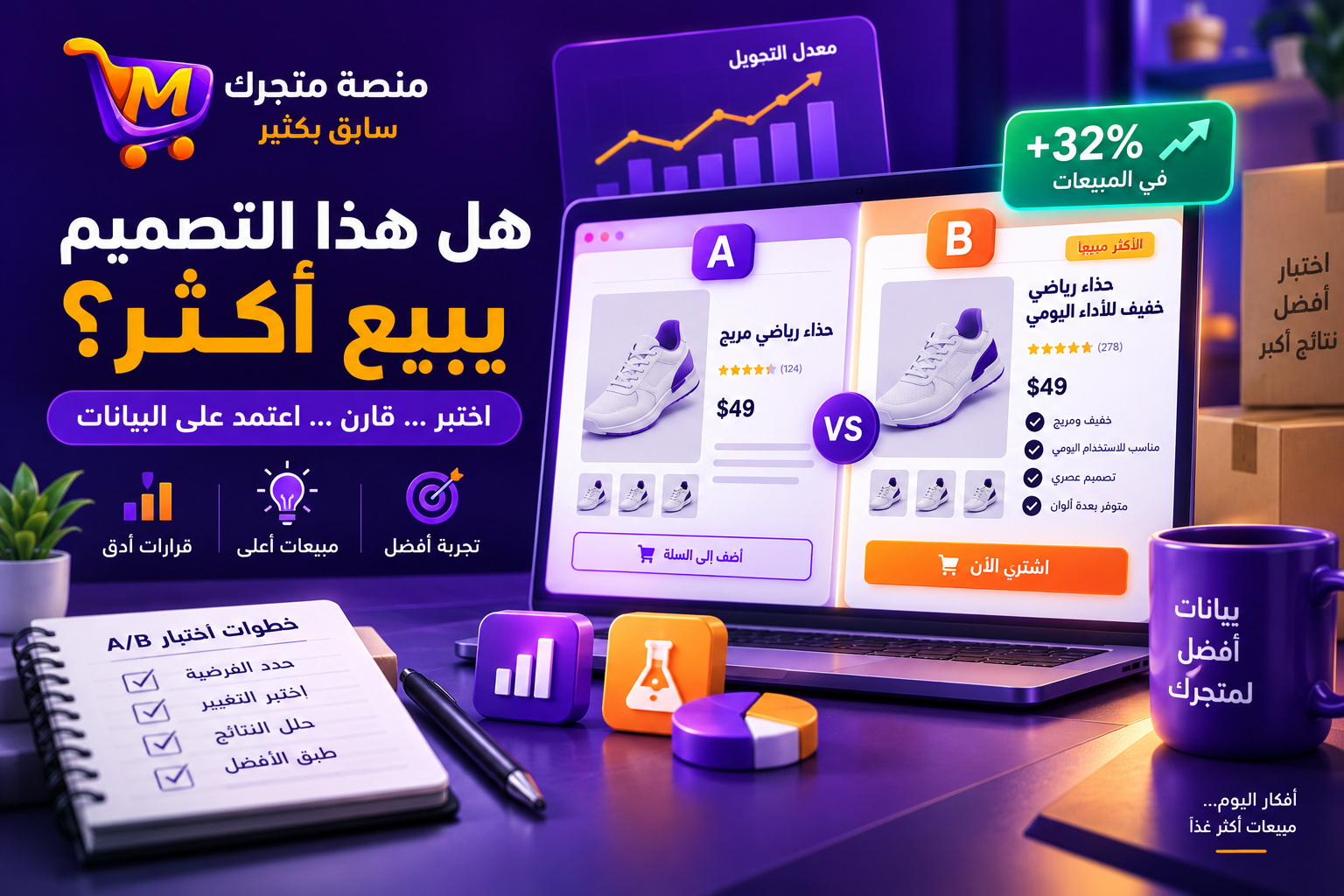 اختبار A/B للمتجر الإلكتروني: كيف تعرف ما الذي يزيد المبيعات فعلًا؟