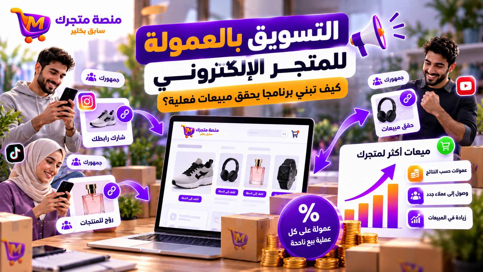 التسويق بالعمولة للمتجر الإلكتروني: كيف تبني برنامجًا يحقق مبيعات فعلية؟