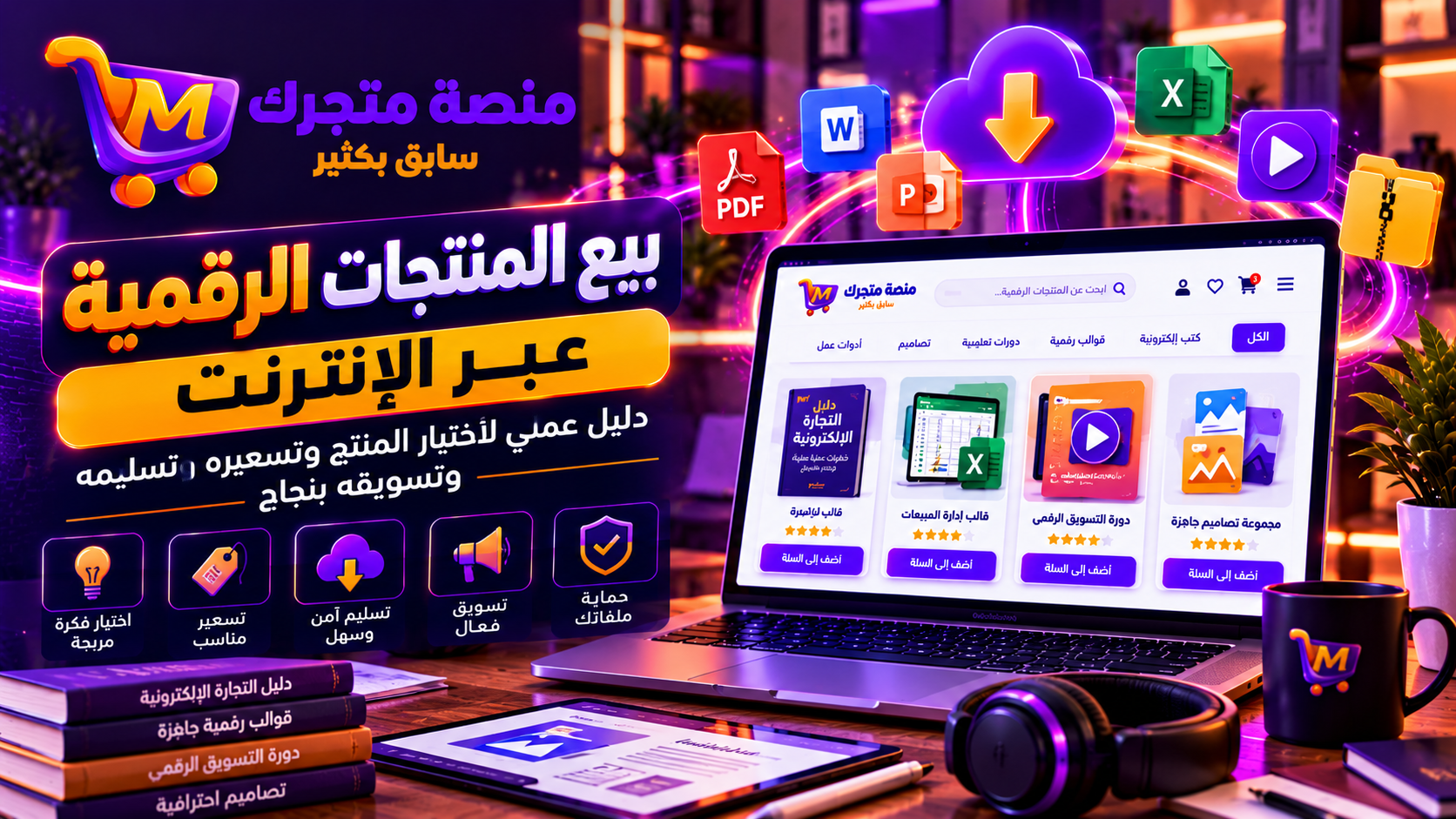 بيع المنتجات الرقمية عبر الإنترنت: دليل عملي لاختيار المنتج وتسعيره وتسليمه
