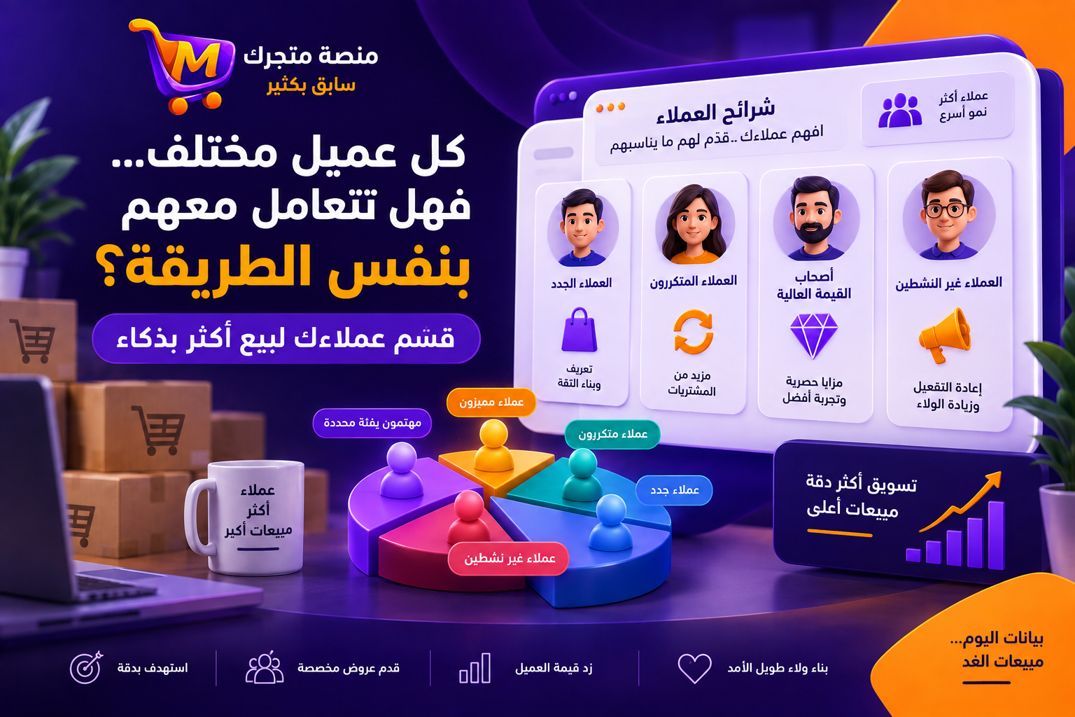 تقسيم عملاء المتجر الإلكتروني: كيف تعرف من تبيع له وماذا تعرض عليه؟