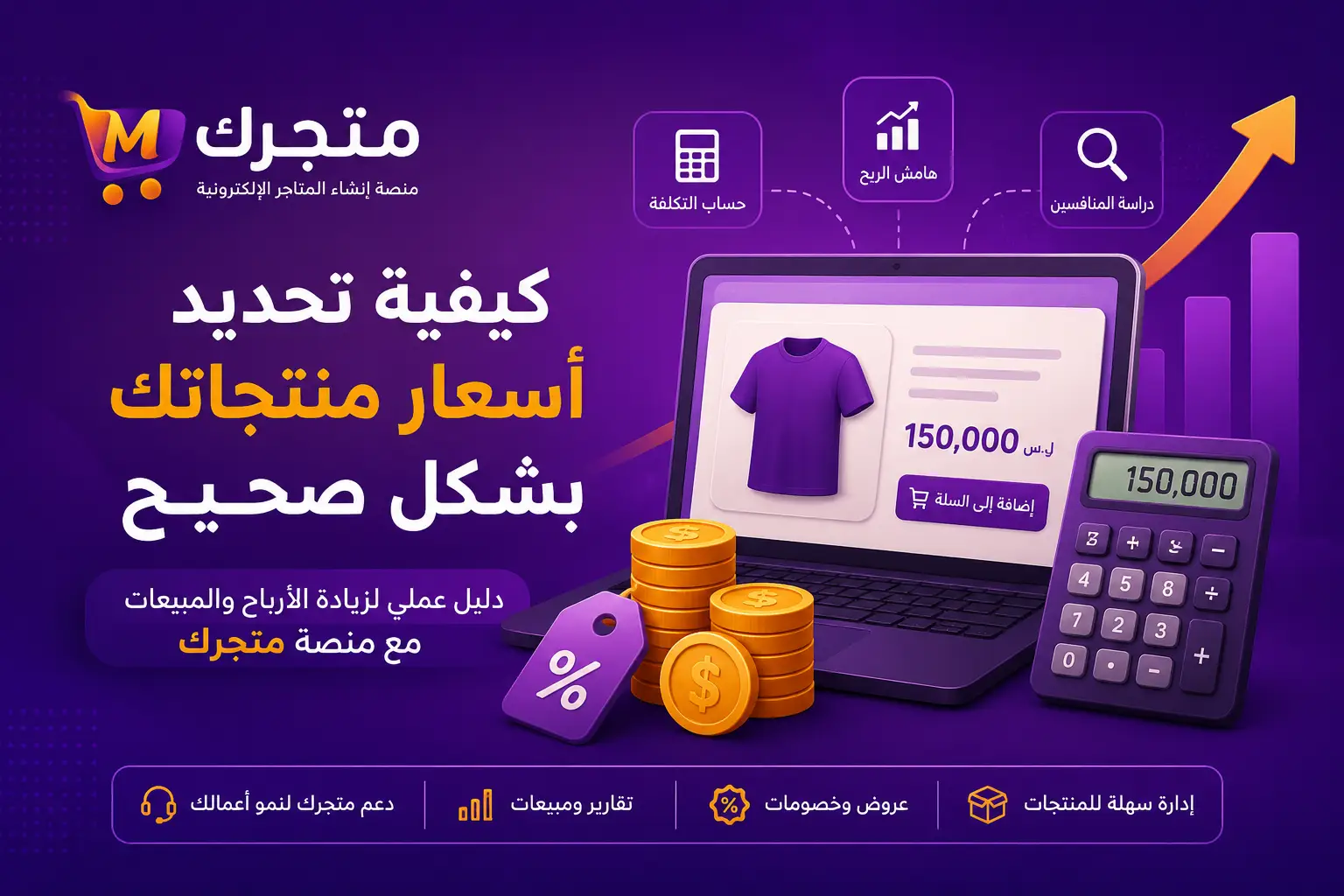 كيفية تحديد أسعار منتجاتك بشكل صحيح مع منصة متجرك لإنشاء المتاجر الإلكترونية في سوريا